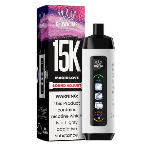 AL FAKHER CROWN BAR ICE ADJUCT DISPOSABLE MAGIC LOVE 15K PUFFS