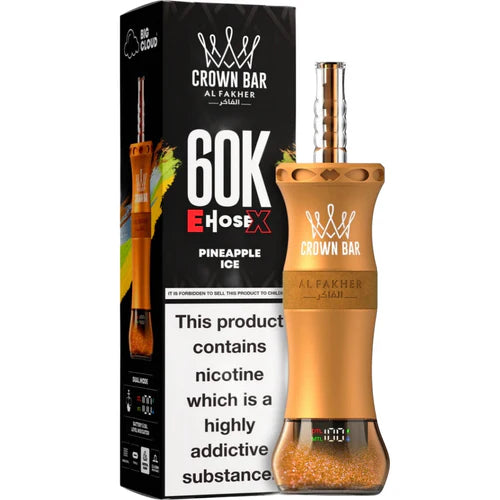 AL FAKHER CROWN BAR E HOSE X 60K PUFFS PINEAPPLE ICE