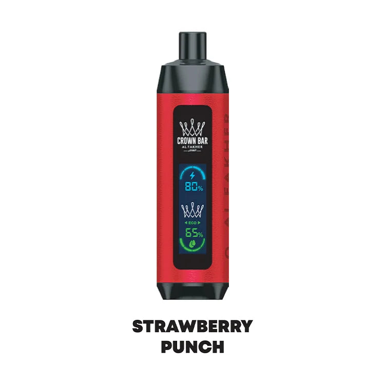 CROWN BAR BY AL FAKHER DISPOSABLE 8000 PUFFS - Strawberry Punch / 5 MG