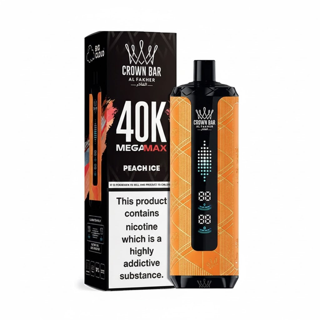 AL FAKHER CROWN BAR MEGA MAX 40K PUFFS PEACH ICE