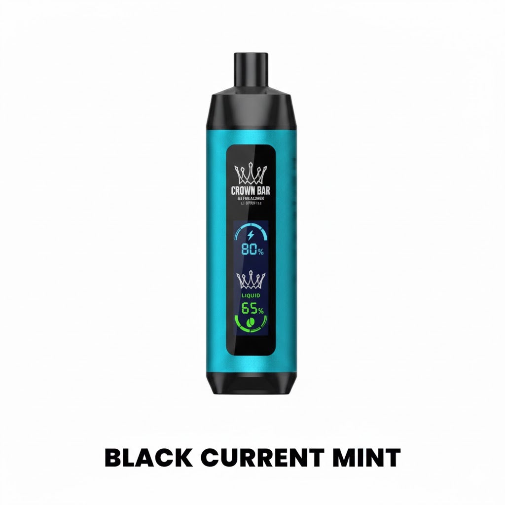 CROWN BAR BY AL FAKHER DISPOSABLE 8000 PUFFS - Black Currant Mint / 5 MG