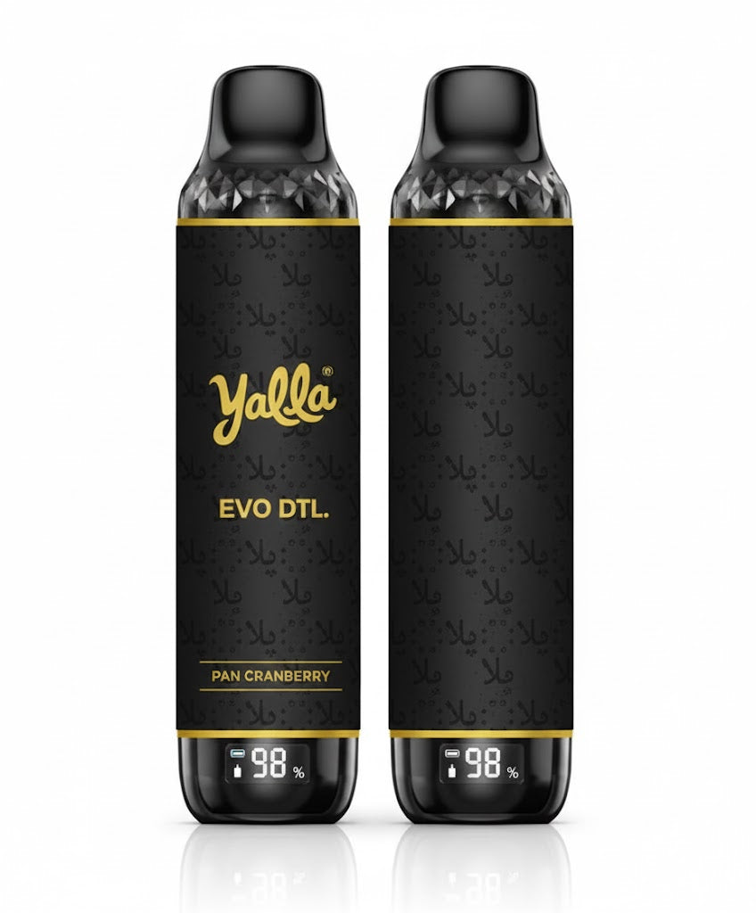 Yalla Evo DTL Disposable Vape – 12,000 Puffs (3mg) - PAAN CRANBERRY