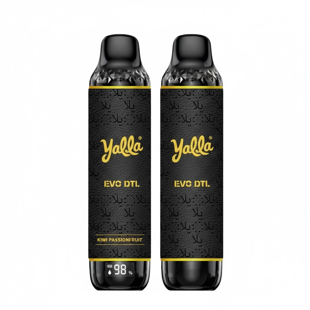 Yalla Evo DTL Disposable Vape – 12,000 Puffs (3mg) - KIWI PASSION FRUIT