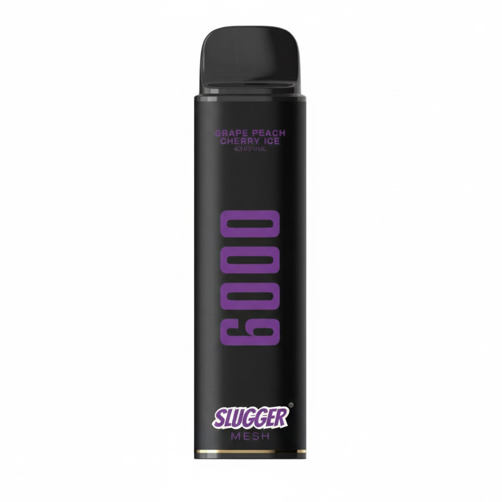 SLUGGER DISPOSABLE 6000 PUFFS GRAPE PEACH CHERRY ICE