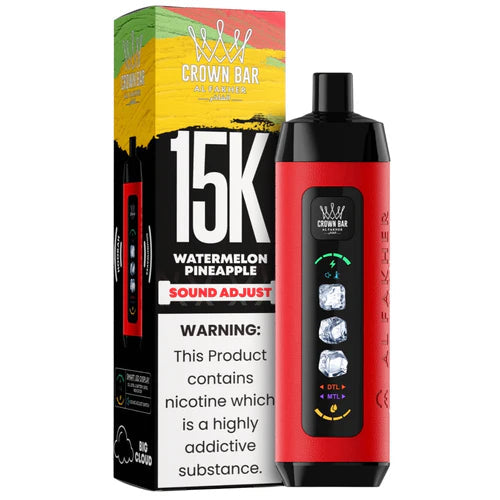 AL FAKHER CROWN BAR ICE ADJUCT DISPOSABLE WATERMELON PINEAPPLE 15K PUFFS